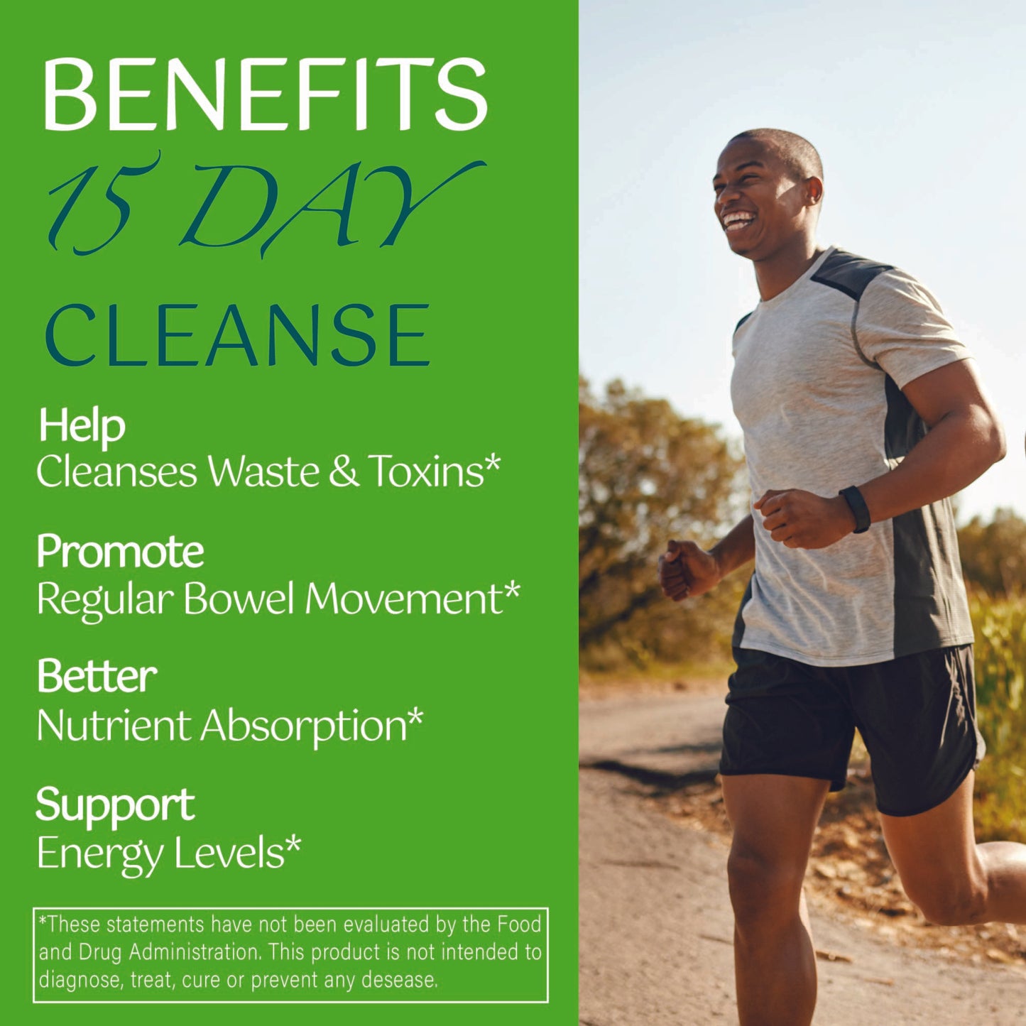 15 Day Cleans, Advanced Gut and Colon Support, Gut Cleanse Detox for Women & Men with Senna, Cascara Sagrada & Psyllium Husk