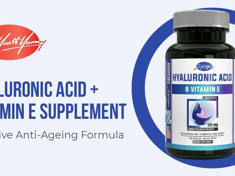Hyaluronic Acid with Vitamin E Capsules - 180ct