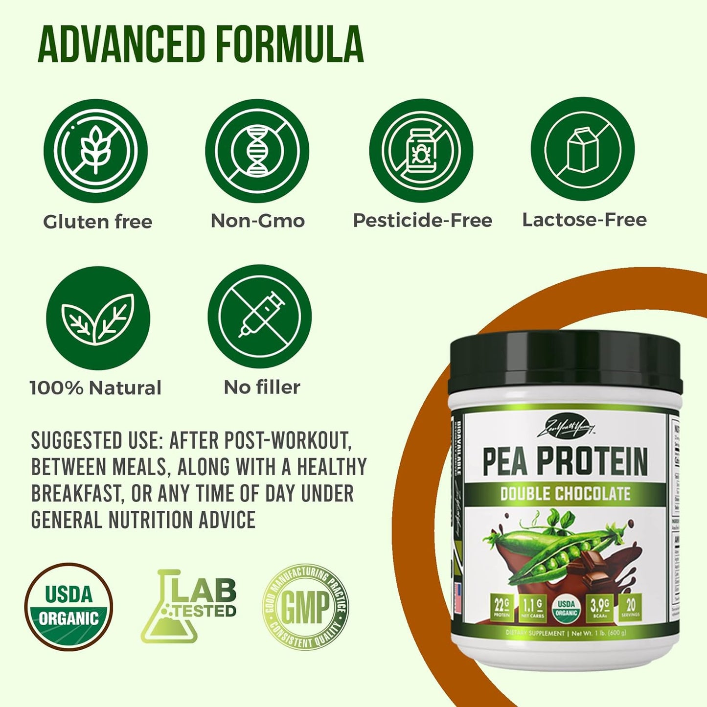 Organic Pea Protein Chocolate 600g