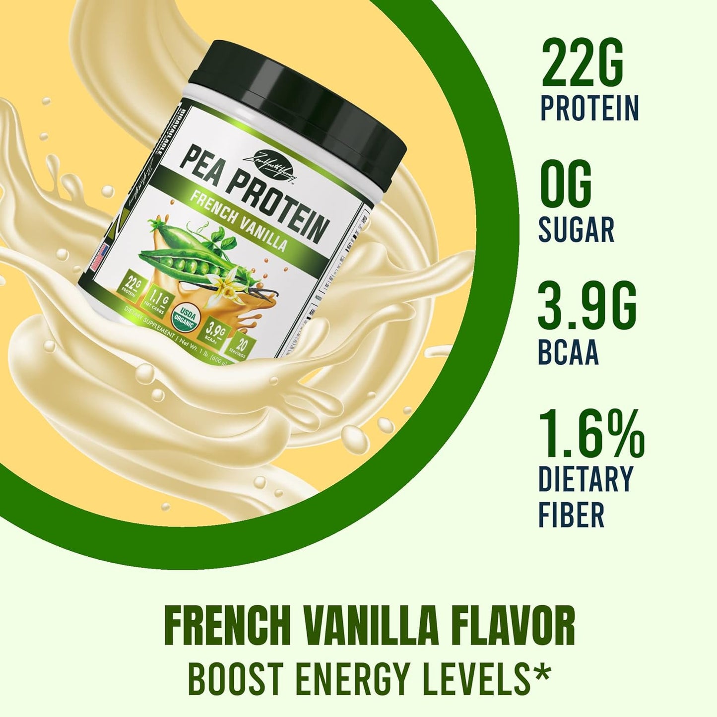 Organic Pea Protein Vanilla 600g