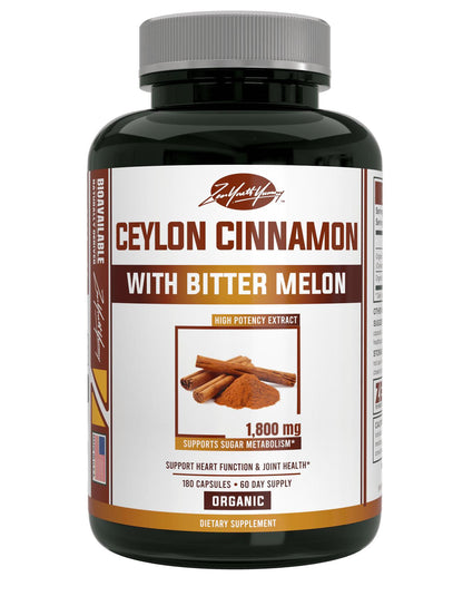Organic Cyelon Cinnamon With Bittler Melon - 180ct