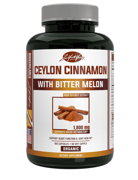 Organic Cyelon Cinnamon With Bittler Melon - 180ct