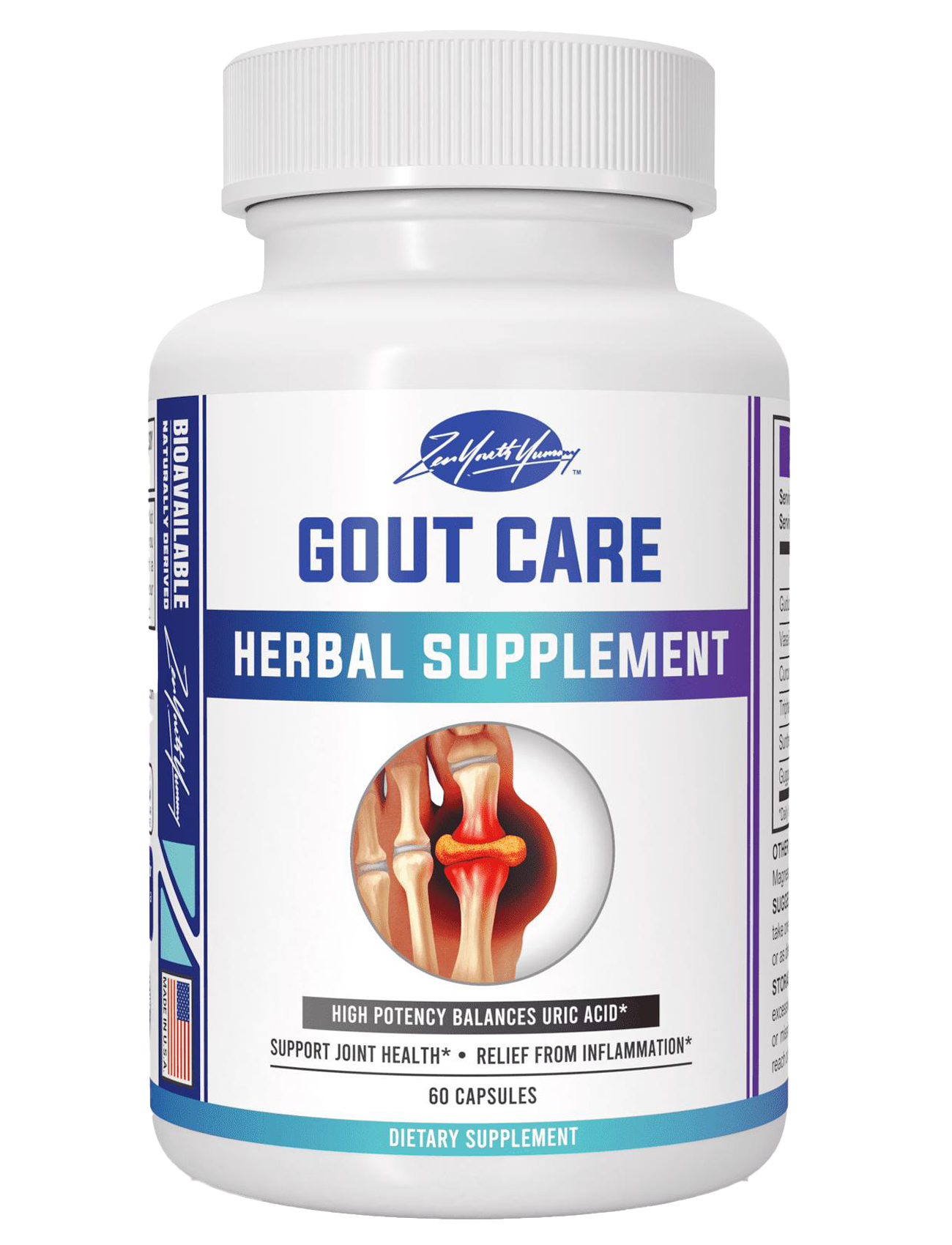 Gout Care Herbal Supplement High Potency Balances Uric Acid Support