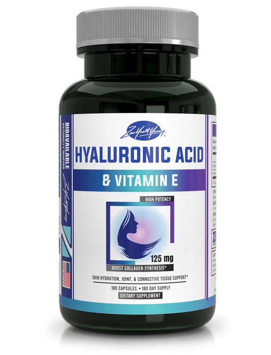 Hyaluronic Acid with Vitamin E Capsules - 180ct