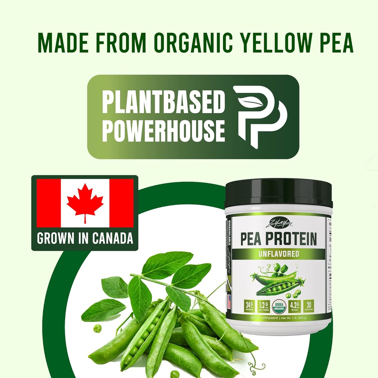 Organic Pea Protein Unflavored 600g