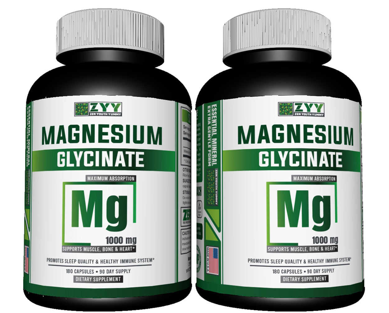 Magnesium Glycinate - 1000mg (2 pack)