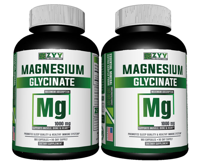 Magnesium Glycinate - 1000mg (2 pack)